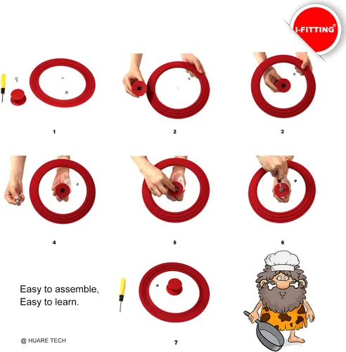 Miniatura 7 de Pomo universal de repuesto para tapas de cacerola, de silicona, resistente al calor, sin BPA, apto para lavavajillas, se adapta a sartenes y fundas