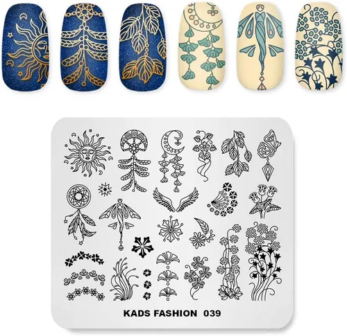 Miniatura 5 de KADS Nail Art Image Stamping Plates Guitar Pattern Music Fashion Image Plates DIY Plantilla de manicura (FA024)