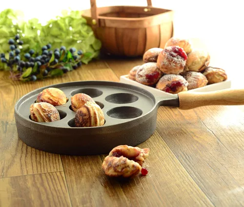 Miniatura 6 de Norpro Sartén Deluxe Munk Aebleskiver 8.5 pulgadas de diámetro y 2 pulgadas