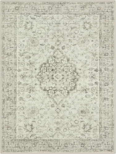 Miniatura 9 de LIVEBOX Alfombra lavable de 8 x 10 pies para sala de estar, dormitorio, antideslizante, estilo bohemio, para interiores, para comedor, oficina, gris