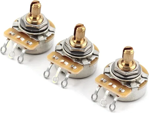 Potenciómetro CTS 250k - Eje dividido corto personalizado, cono de audio, 10% de tolerancia (3x)