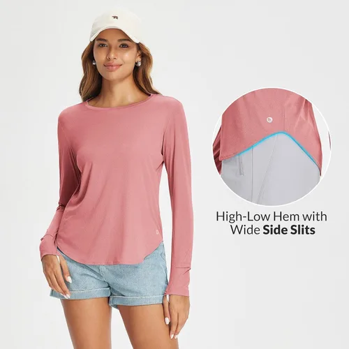 Miniatura 66 de BALEAF - Camisetas de sol de manga larga para mujer, con FPU 50+, para senderismo, ligeras, de secado rápido, protección contra rayos ultravioleta