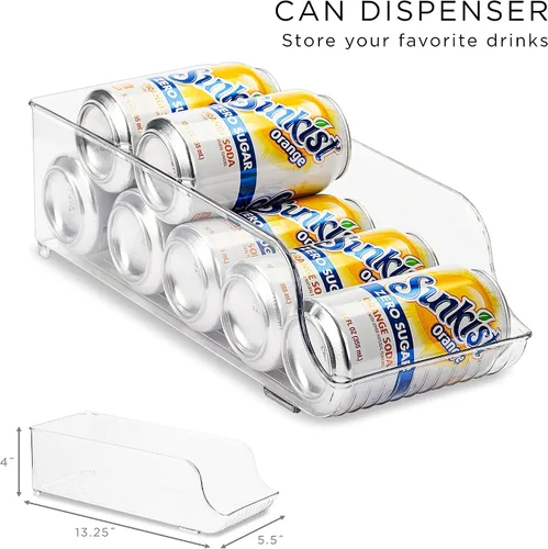 Miniatura 4 de Sorbus - Contenedores para refrigerador y congelador, organizador de refrigerador, contenedores de almacenamiento de alimentos apilables