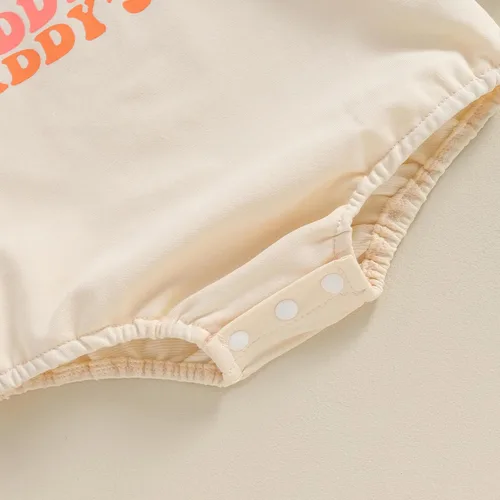 Miniatura 6 de Ropa para bebé recién nacida, sudadera de gran tamaño con estampado de letras, mameluco de manga larga con burbujas para otoño