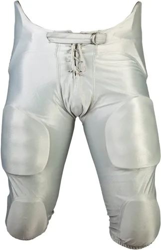 Martin Sports - Juego de pantalones de fútbol para adultos con almohadilla integrada de 7 piezas, color blanco