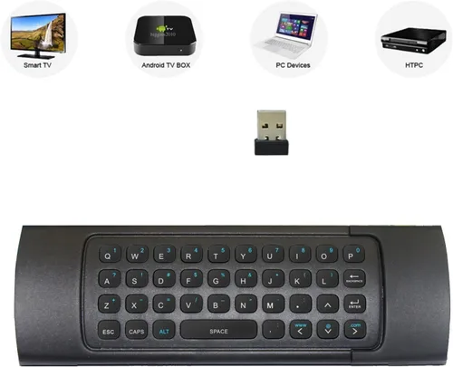 Miniatura 2 de Rii MX3 Multifunción 2.4G Fly Mouse Mini Teclado Inalámbrico y Control Remoto Infrarrojo y 3-Giroscopio + 3-Gsensor para Google Android Smart TV