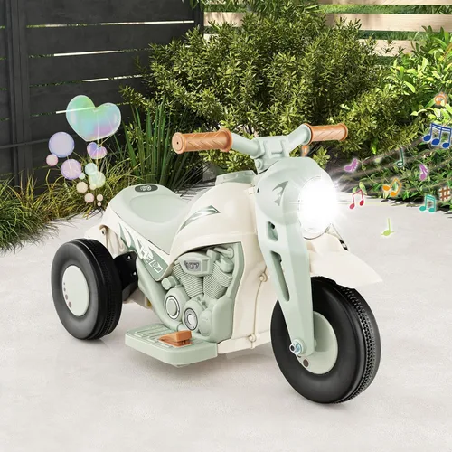 Miniatura 2 de Costzon Motocicleta Infantil, Motocicleta Eléctrica de 6V con Pilas, con Fabricante de Burbujas, Música, Faro LED, Hacia Adelante y Hacia Atrás