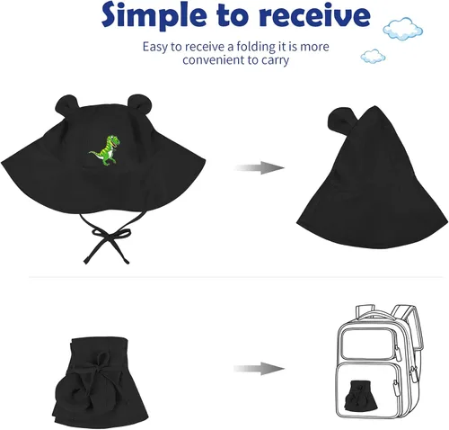 Miniatura 5 de Zando Sombreros de playa de ala ancha para bebés y niñas, protección solar, sombrero de verano