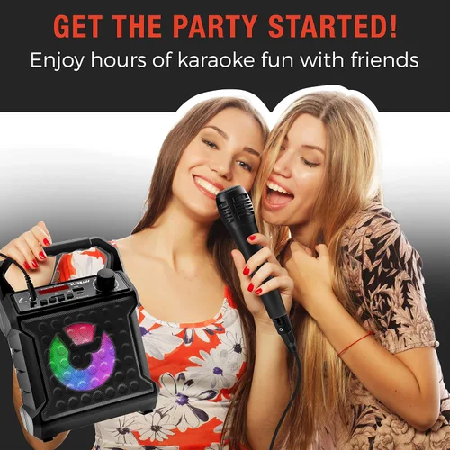 Miniatura 6 de RISEBASS Altavoz Bluetooth de Karaoke para Fiestas con Micrófono – Máquina de Karaoke Inalámbrica Portátil para Fiestas de Interior/Exterior
