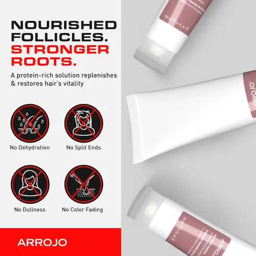 Miniatura 3 de ARROJO Mascarilla reparadora profunda para el cabello – Mascarillas de tratamiento capilar para cabello brillante y lustroso – Tratamiento capilar
