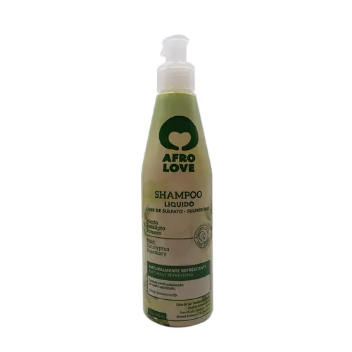 Afro Love Champú 16oz – Champú sin sulfato, hidratante y definidor de rizos para cabello natural, rizado y rizado – Fórmula hidratante con coco y