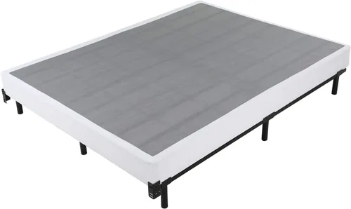 Miniatura 7 de Estructura de cama de metal de 9 patas, tamaño Queen, 18 cm, para juego de colchón y tarima, color negro, Metal, Negro