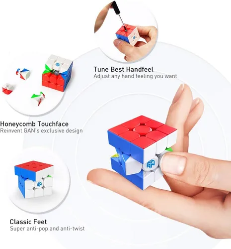 Miniatura 2 de GAN Cubo de llavero 330, mini llavero de 3 x 3, cubo de velocidad pequeño sin asiento 3by3, versión estándar, 1.2 pulgadas