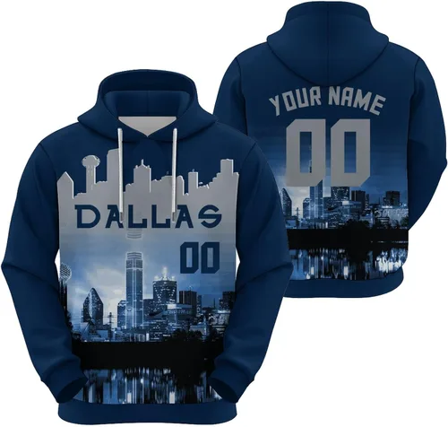 Miniatura 14 de Custom Football Hoodies City Night Skyline Personalized Sweatshirt Name Number Fan Gift Pullover for Men Women Youth