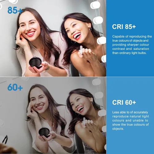 Miniatura 9 de EvaStary Bombillas de tocador, bombilla LED de globo de 6 W (equivalente a 60 W), bombillas redondas de luz diurna de 5000 K para espejo de Blanco