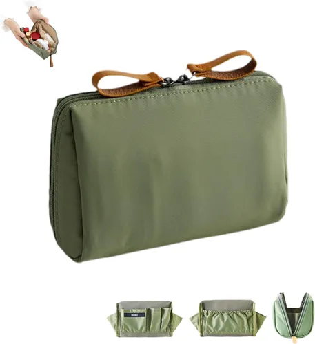 Miniatura 9 de Bolsa de maquillaje de viaje para mujer, mini bolsa de maquillaje de viaje impermeable, bolsa de embrague, bolsa multifuncional de gran capacidad