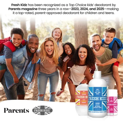 Miniatura 2 de Fresh Kidz Gel de baño de 16.9 onzas líquidas y 2 desodorantes en rollo de 1.86 onzas líquidas para niños y adolescentes - Conjunto rosa para niñas