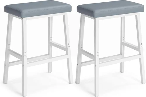 Miniatura 11 de HOOBRO Taburetes de bar, juego de 2 sillas de bar, taburetes de bar de altura de mostrador, taburetes de bar de 24 pulgadas para encimera de cocina