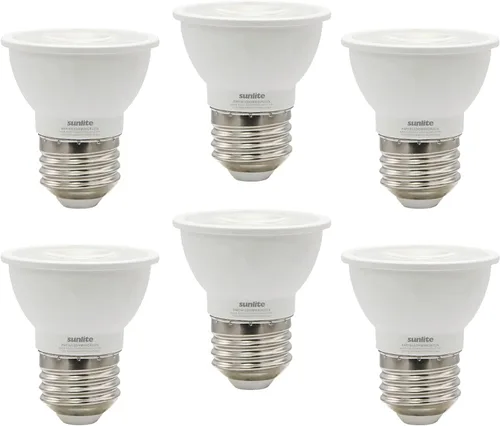 Miniatura 15 de Sunlite Bombilla LED PAR16 regulable, de cuello corto, empotrable, 7 vatios, (reemplazo halógeno de 50 W) 500 lúmenes, base E26 media, certificación