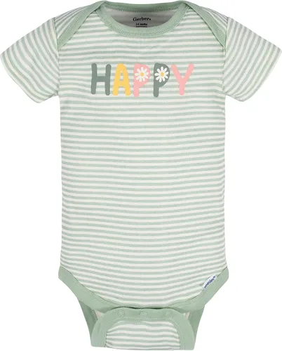 Miniatura 2 de Gerber Onesies Paquete de 8 mamelucos de manga corta para niñas bebés