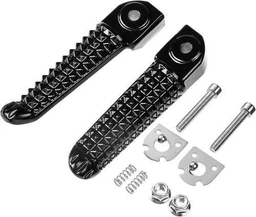 Miniatura 2 de Reposapiés delantero y trasero de motocicleta para Yamaha YZF R1 '98-2019, R6 '03-2020 (delantero+trasero, negro)