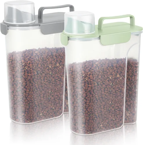 Miniatura 28 de LEAWALK Recipiente de almacenamiento de alimentos para perros, boquilla grande mejorada sin BPA, contenedores de plástico de almacenamiento