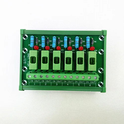 Miniatura 5 de Placa de módulo de fusible de 6 posiciones para montaje en carril DIN, portafusibles para fusible de tubo de 0.197x0.787 in (DXL).