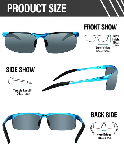 Miniatura 65 de Duco - Gafas de sol deportivas polarizadas para hombre con protección UV 8177s