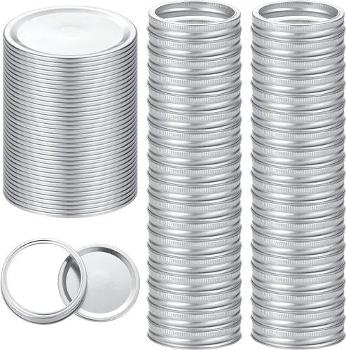 Miniatura 8 de Tapas para conservas Ball Kerr con anillos - Tapas y anillos divididos, material de grado alimenticio, 100% ajuste y hermético para frascos de boca