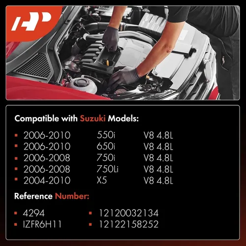 Miniatura 2 de A-Premium Bujías de Iridio Platino Compatibles con BMW X5 2004-2010, 550i 2006-2010, 750i 2006-2008, 750Li 2006-2008, 650i 2006-2010, 4.8L, Paquete
