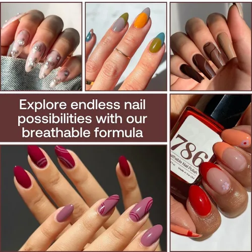 Miniatura 8 de 786 Cosmetics - Juego de 4 esmaltes de uñas transpirables, vegano, libre de crueldad, saludable, galardonado, halal, de secado rápido