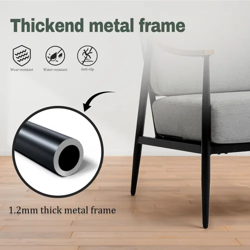 Miniatura 6 de RNKSFX Silla decorativa moderna para sala de estar, dormitorio, sillón de mediados de siglo, silla tapizada para oficina, cómoda silla de espera