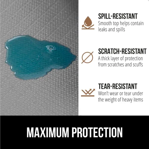 Miniatura 4 de GORILLA GRIP DripGuard - Forro para estantes, no adhesivo, protector de cajones y gabinetes de cocina, agarre fuerte, antideslizante, parte Gris