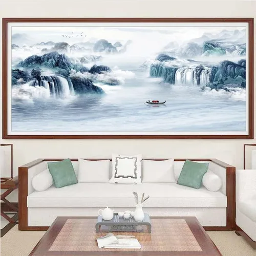 Miniatura 4 de Instarry Kits de pintura de diamantes 5D para adultos, taladro completo, estilo chino, pintura de paisaje, punto de cruz, decoración de pared