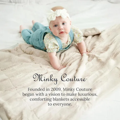 Miniatura 8 de Manta Minky Couture Sorbet - Manta Ultra Suave para Comodidad Sedosa y Suave - Manta Decorativa Premium - Tela de Peso Medio, Transpirable - Lavable