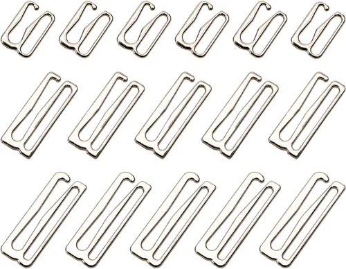 Tupalizy Ganchos de metal para brasier para coser bikini halter tops traje de baño, lencería, traje de baño, diapositivas de ajuste, 60 unidades