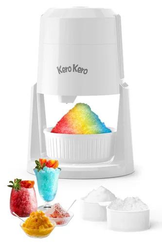 Máquina de hielo afeitado profesional: RX03 Máquina eléctrica de cono de nieve y máquina ICEE para el hogar, 60 W de potencia, voltaje universal de