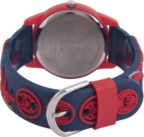 Miniatura 2 de Marvel Spider-Man - Reloj analógico de cuarzo 3D para niños, Azul Patchwork, Movimiento de cuarzo