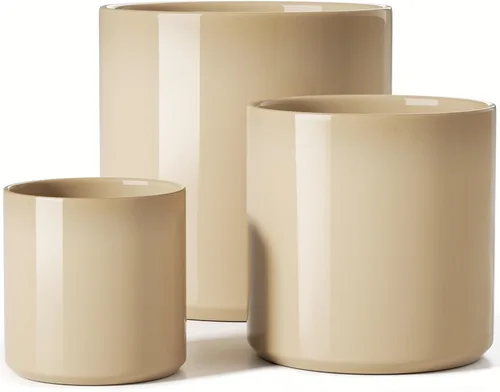 Miniatura 10 de LE TAUCI Macetas de cerámica para interiores, macetas de 10+8+6 pulgadas para plantas de interior, macetas para flores con puntos elevados