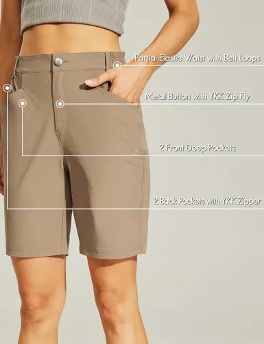 Miniatura 5 de Haimont Women's Quick Dry Hiking Shorts Lightweight Stretch Travel Camping Casual Shorts