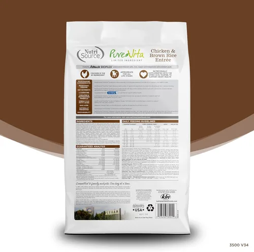 Miniatura 2 de NutriSource Pure Vita - Alimento seco para perros, pollo y arroz integral, 12 libras