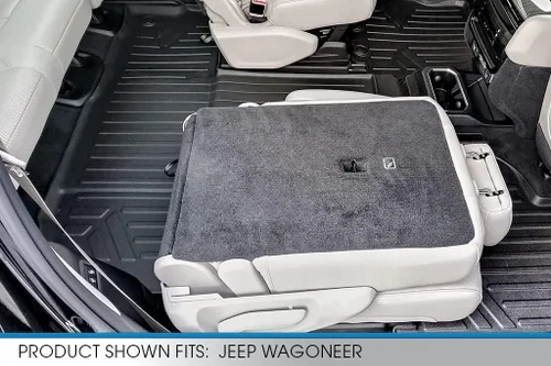 Miniatura 5 de SMARTLINER Juego de alfombrillas de 3 filas de ajuste personalizado para todo tipo de clima, compatible con Jeep Wagoneer 2022-2025