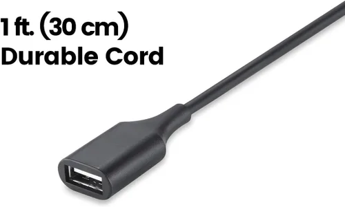 Miniatura 3 de Perixx PERIPRO-403 - Cable USB tipo C macho a USB-A hembra de 1 pie - Especificaciones USB2.0 para conexión de teclado y mouse con teléfono