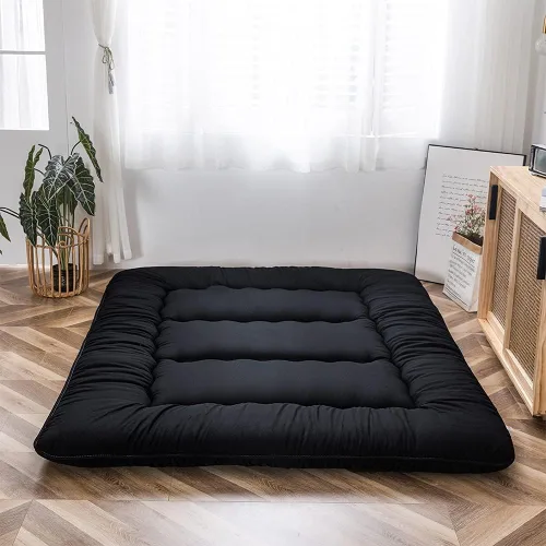 Miniatura 6 de MAXYOYO Colchón de Suelo Japonés Colchón Futón, Tapete de Tatami de 4" de Grosor Almohadilla para Dormir Tapete Plegable Enrollable para Niños
