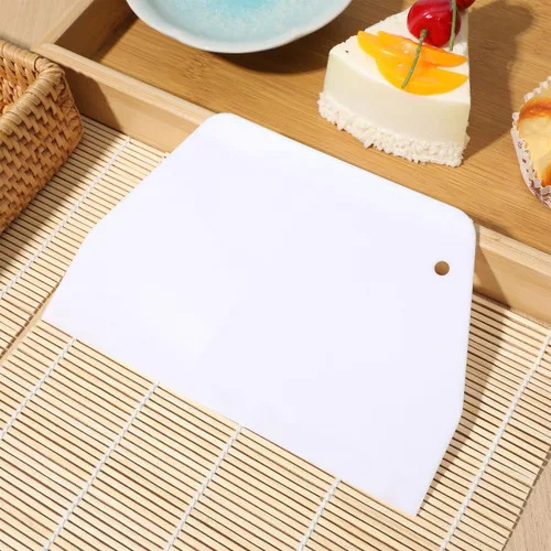 Miniatura 3 de 2 raspadores de plástico para tartas, tamaño grande, 8 x 5 pulgadas, raspador de tazón de masa flexible, antiadherente, herramienta de borde