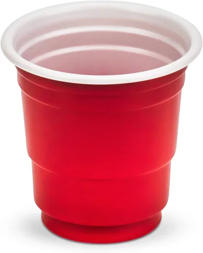 Miniatura 2 de DecorRack Vasos de chupito rojos de 2 onzas, 40 vasos de chupito de plástico, vasos de fiesta desechables, mini vasos de chupito, rojo