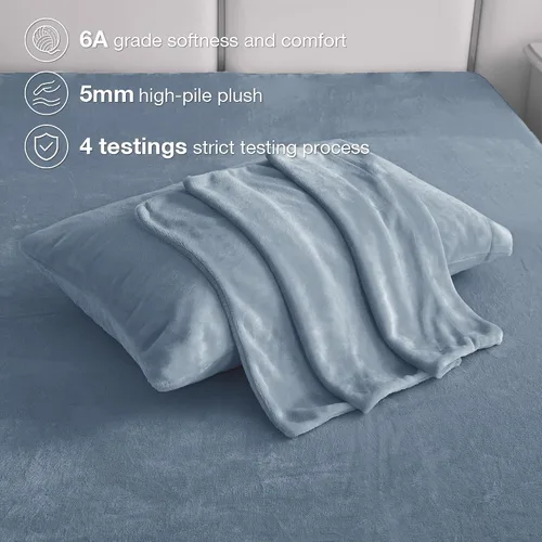 Miniatura 6 de Softan Sábanas de Vellón Tamaño Full, Suaves Como Franela, Sábanas de Felpa Cálidas y Esponjosas, Ropa de Cama de Microvellón Polar de Terciopelo