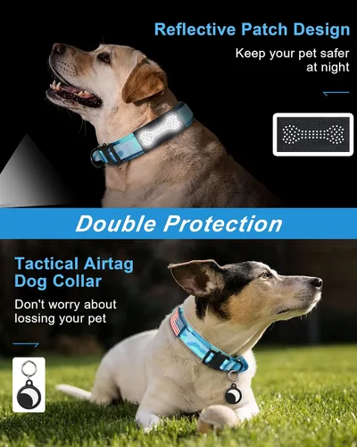 Miniatura 5 de Hotsky collar táctico para perros medianos y grandes, ajustable, de nailon, para entrenamiento militar, con asa y hebilla de metal resistente