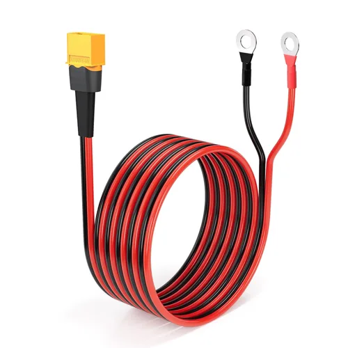 Miniatura 7 de ELFCULB Cable XT60 a terminal de anillo O, cable conector XT60 macho a anillo O de 10AWG con alambre puro estañado para batería RC, estación