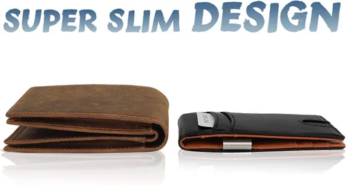 Miniatura 5 de Cartera de cuero personalizada con clip para dinero, regalos perfectos para hombres, regalos para marido, regalos para hijo, regalos para papá